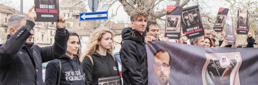 Animal Equality protest in Italy.