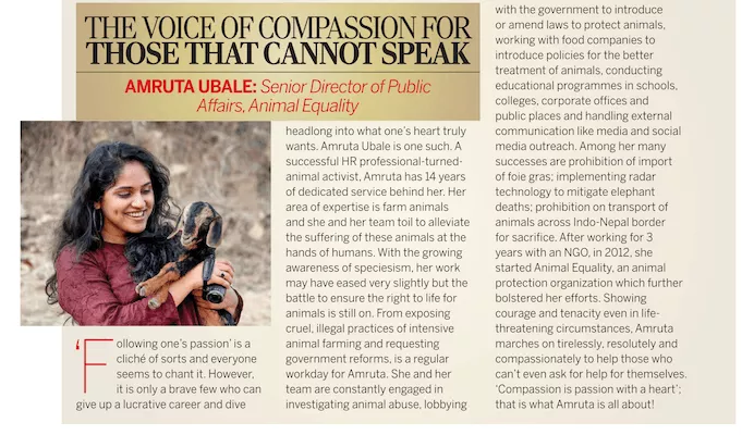 Amruta Ubale in the Femina Magazine.