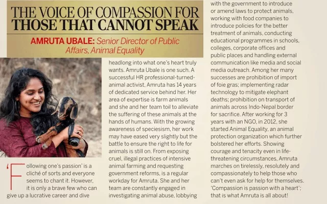 Amruta Ubale in the Femina Magazine