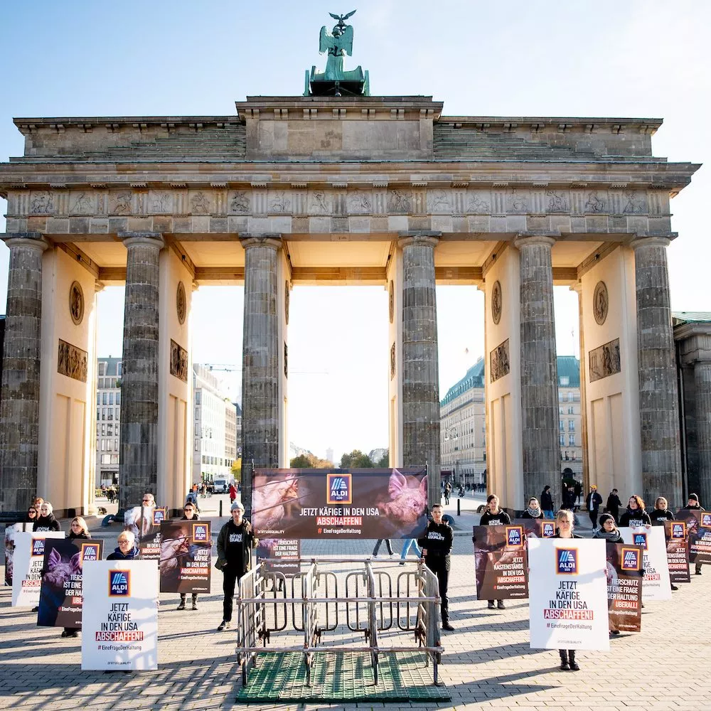 Animal Equality protest in Brandenburg
