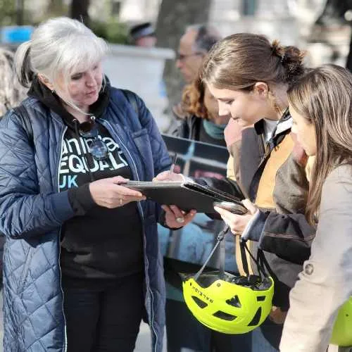 Supporter signing an Animal Equality petition